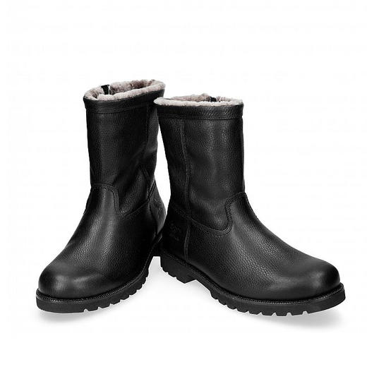 限时特价——西班牙原产羊毛款皮毛一体男士皮靴黑色FLC3(高品质纯天然羊毛内衬) 商品图1