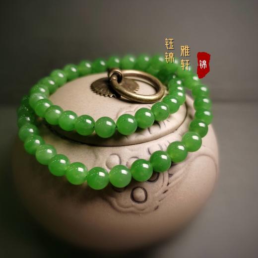 苹果绿色碧玉珠子项链 商品图5