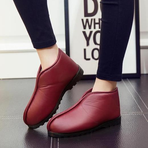 PDD-LPHN191123新款正品老北京居家防水防滑皮棉鞋 商品图0