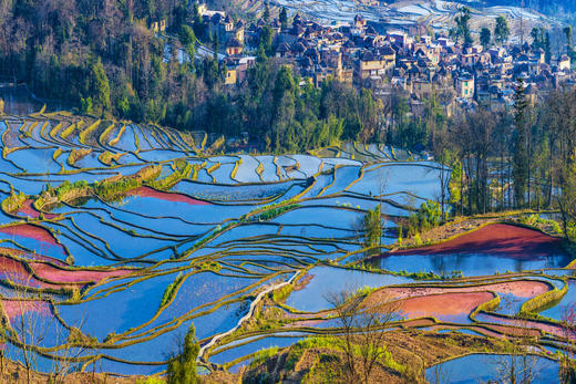 云南油菜花海A线——建水•元阳梯田•东川红土地•碧色寨•城子古村•罗平油菜花海9天 商品图1