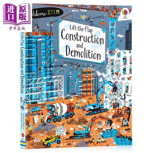 【中商原版】Lift-the-flap Construction Demolition 尤斯伯恩翻翻学 建筑与拆卸 儿童科普绘本翻翻书 纸板书 英文原版 商品图0