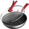 德国康巴赫炒锅炒菜锅316L不锈钢炒锅32cm经典红双面花纹 JQR 商品缩略图1