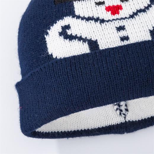 贝贝怡男女宝宝毛线帽小孩雪人绅士帽针织套头帽 商品图4