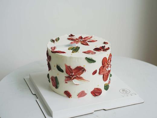 复古红刮刀花 商品图0