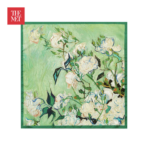 大都会艺术博物馆鸢尾花丝巾真丝方巾围巾百搭创意实用礼物送女友 商品图1