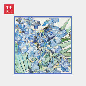 大都会艺术博物馆鸢尾花丝巾真丝方巾围巾百搭创意实用礼物送女友