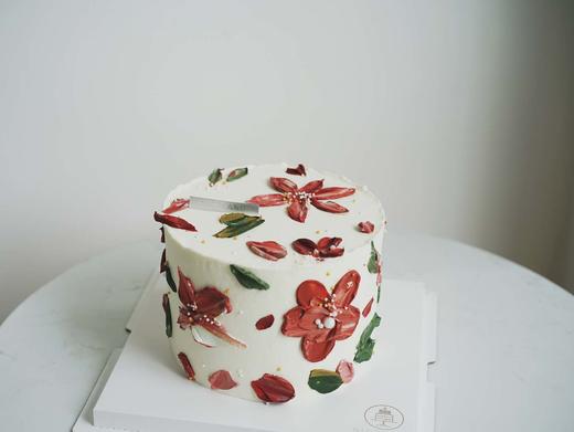 复古红刮刀花 商品图1