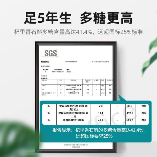 【杞里香雁荡山铁皮石斛10g】枫斗鲜条干条花茶粉非霍山 胶质浓厚 商品图1