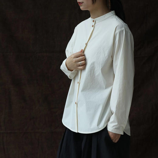 之如初 立领白衬衫 商品图0
