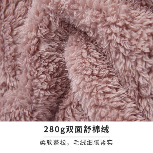 HSIA遐睡衣女冬季新款连帽拉链双面舒棉绒蓬松保暖宽松家居服套装 商品图4