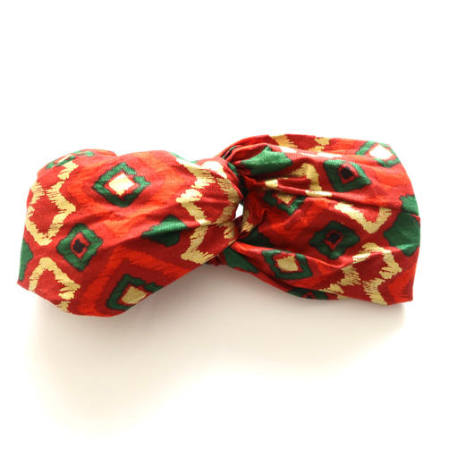 HUGOJIRO宽版发带插画圣诞烫金菱纹 商品图0