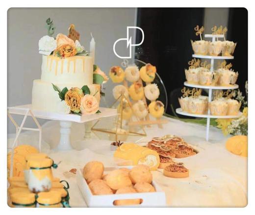 甜品台：黄昏下的粉玫瑰 商品图0