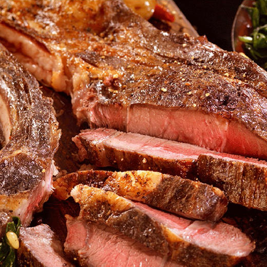 【2-4片厚切 1.6斤-3.2斤装】谷饲安格斯短战斧牛排 原肉原切 肉质鲜嫩 鲜香味美 可煎可烤 商品图3