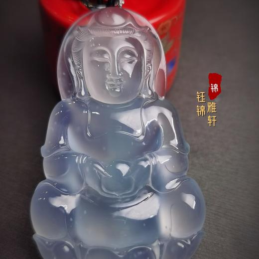 翡翠玻璃种观音挂件 商品图3