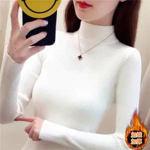 PDD-加绒加厚半高领毛衣打底衫 商品图3