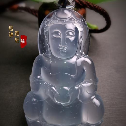 翡翠玻璃种观音挂件 商品图2