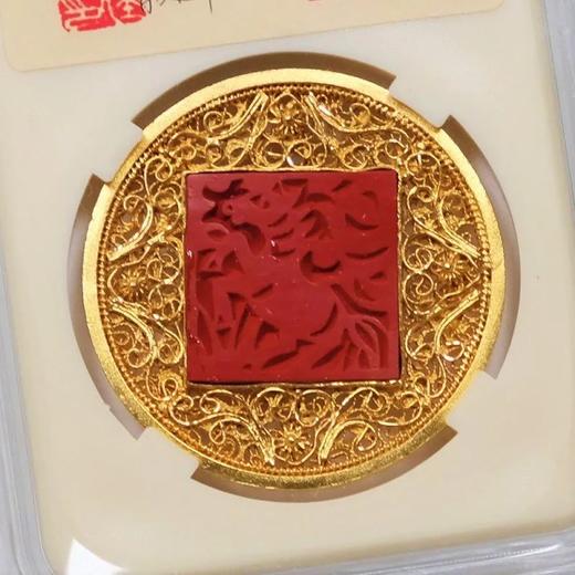 【预定】花丝雕漆生肖马银章 商品图1