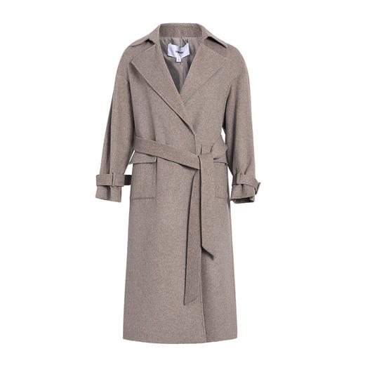 VIMAGE纬漫纪冬季新款宽松廓形收腰显瘦长款保暖羊毛呢大衣女VD2014001 商品图4