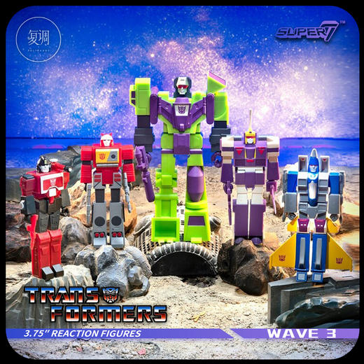 现货 Super7 变形金刚 Transformers 系列3 复古挂卡摆件 商品图0