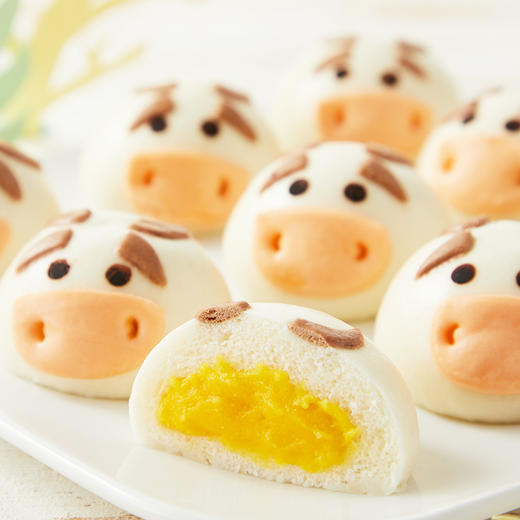 思念速冻包子 儿童早餐 奶黄包 方便速食牛牛包 点心面点  300g/10只 商品图1