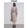 VIMAGE纬漫纪冬季新款宽松廓形收腰显瘦长款保暖羊毛呢大衣女VD2014001 商品缩略图3