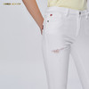 Miss Sixty夏季紧身显瘦小脚裤子七分白色毛边破洞弹力牛仔裤692JJ8040000 商品缩略图2