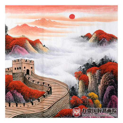 王建辉《长城雄姿》68*178cm 山水横幅作品 办公室/会议室挂画长城作品 商品图6