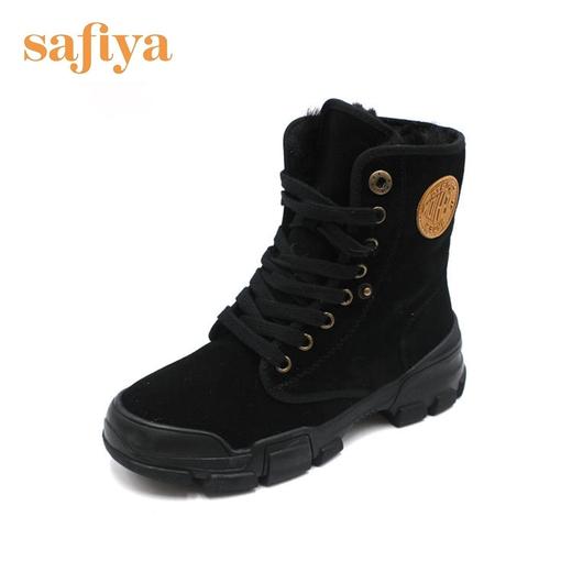 索菲娅冬季加绒毛里马丁靴女靴SF9411A106 商品图1