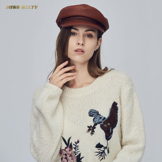Miss Sixty冬季绣花宽松外穿长袖毛织衫慵懒套头毛衣684RJ7960000 商品图0