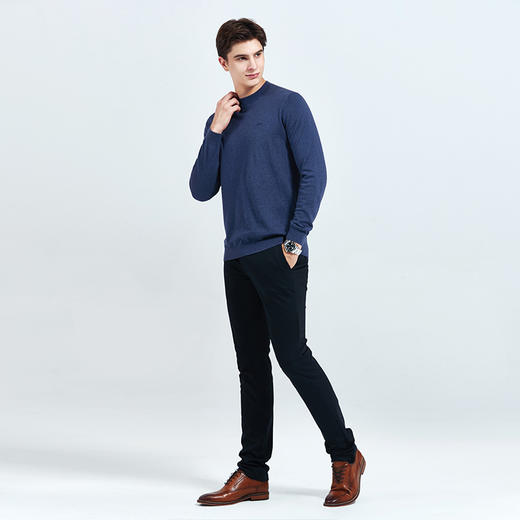 GOOD LUCK德鲨丝绵羊绒羊毛混纺多色半高领打底针织衫LR03235 商品图3