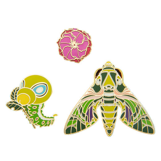 博物文创|夹竹桃天蛾徽章 博物君儿子 胸针创意礼物饰品装饰 商品图4