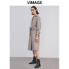 VIMAGE纬漫纪冬季新款宽松廓形收腰显瘦长款保暖羊毛呢大衣女VD2014001 商品缩略图1