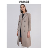  VIMAGE纬漫纪冬季新款挺括帅气复古双排扣长款收腰羊毛呢大衣VD2014003 商品缩略图2