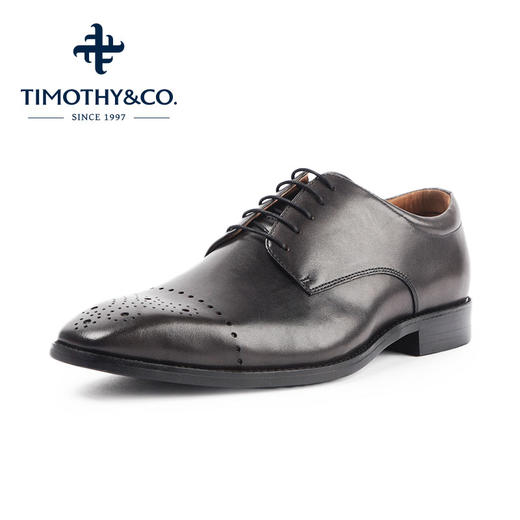 迪迈奇正装布洛克头层牛皮系带皮鞋英伦风商务潮流韩版 男鞋 商品图1