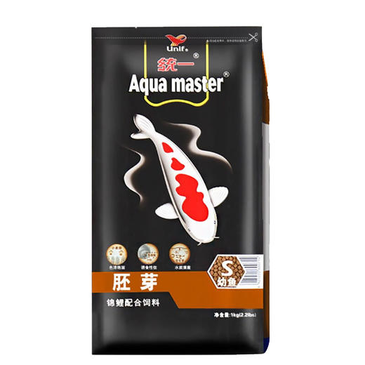 统一锦鲤鱼饲料鱼食黑金鱼增体正品鱼粮育成专用增色不易浑水 商品图2