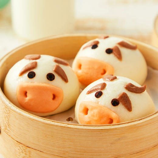 思念速冻包子 儿童早餐 奶黄包 方便速食牛牛包 点心面点  300g/10只 商品图6