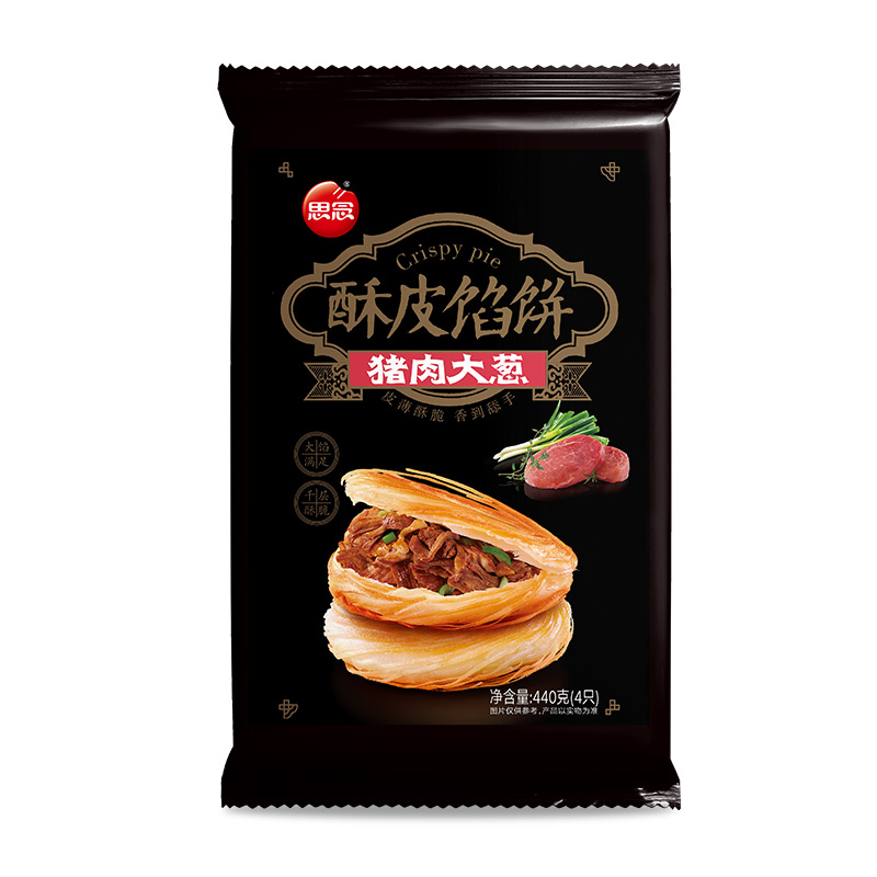 思念 早餐早点半成品 煎饼面食面点 方便速食   440g/4只 猪肉大葱