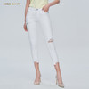 Miss Sixty夏季紧身显瘦小脚裤子七分白色毛边破洞弹力牛仔裤692JJ8040000 商品缩略图0