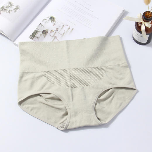 日系3d暖宫蜂巢内裤高腰塑形收腹裤提臀翘臀产后塑身无痕三角裤 商品图2