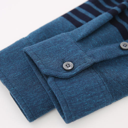 YvesFigarau伊夫·费嘉罗秋冬新款100%棉男士舒适商务职场休闲长袖T恤900908 商品图6