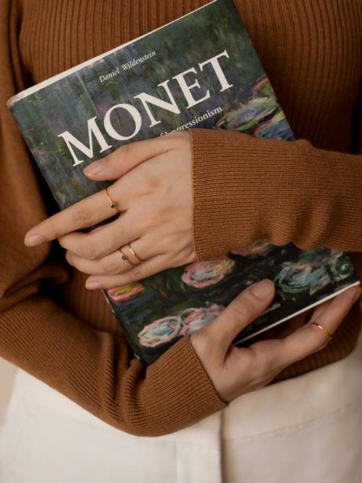 LUCINE 18K黄金光圈戒指七夕礼物设计玫瑰金尾戒女细关节戒叠戴感 商品图1