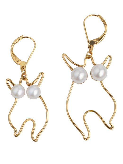 LUCINE 鹿鸣珠宝 |【艺术家系列】跳舞的女人珍珠耳环 商品图4