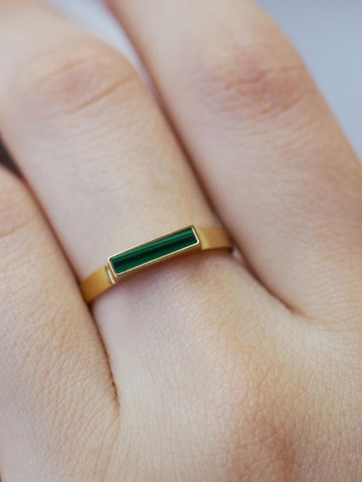 LUCINE鹿鸣珠宝 | 【一】系列孔雀石戒指 商品图0