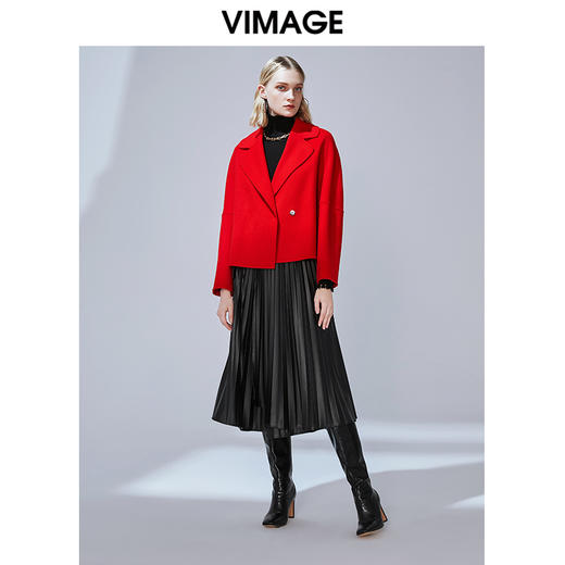 VIMAGE 纬漫纪V1414020 短款毛呢大衣 商品图1