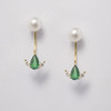 LUCINE鹿鸣珠宝 | 花园系列小精灵祖母绿钻石耳钉原创18k金珍珠 商品缩略图3