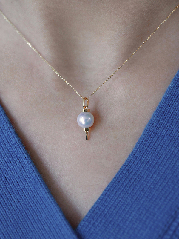 团圆18K金天然淡水珍珠灯笼新品单颗吊坠子项链