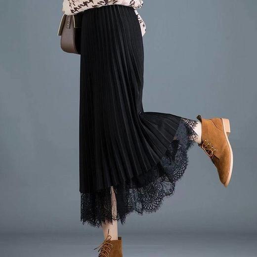 PDD-XM201209新款时尚气质高腰两面穿蕾丝百褶半身裙TZF 商品图2