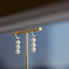 LUCINE 檐雨珠天然珍珠18K黄金耳饰耳坠耳环女高级设计感流苏长款 商品缩略图3