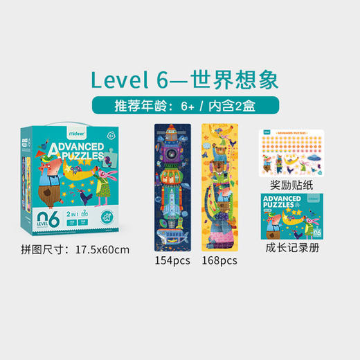 弥鹿mideer 进阶拼图-6阶(世界想象) 商品图0