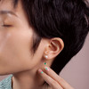 LUCINE鹿鸣珠宝 | 花园系列小精灵祖母绿钻石耳钉原创18k金珍珠 商品缩略图1